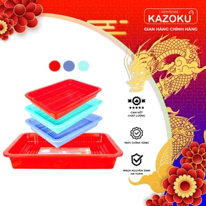 Khay Úp Ly Nhựa Hình Chữ Nhật Nhựa Nam Dương (24cm x 21cm x 4cm) - Vua Đồ Gia Dụng Kazoku [ULV]
