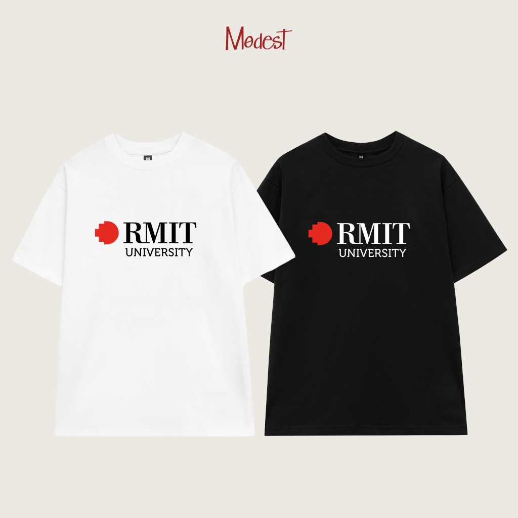 Áo in chữ RMIT chất liệu cao cấp kiểu dáng nam nữ mặc trẻ trung năng ...