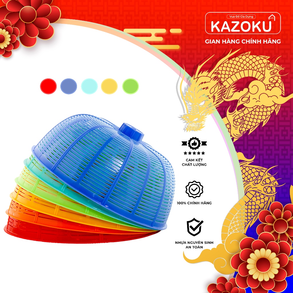 Lồng Bàn Nhựa Đậy Thức Ăn Nhỏ Hồng Phát - Vua Đồ Gia Dụng Kazoku - [HPLBT]