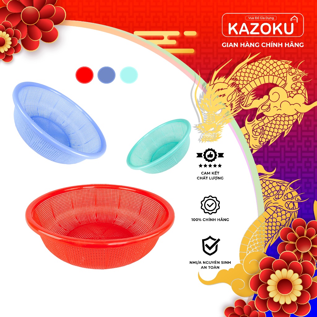 Rổ Gạo Nhựa Nam Dương (20cm/ 26cm/ 30cm/ 34cm/ 40cm) - [RG]