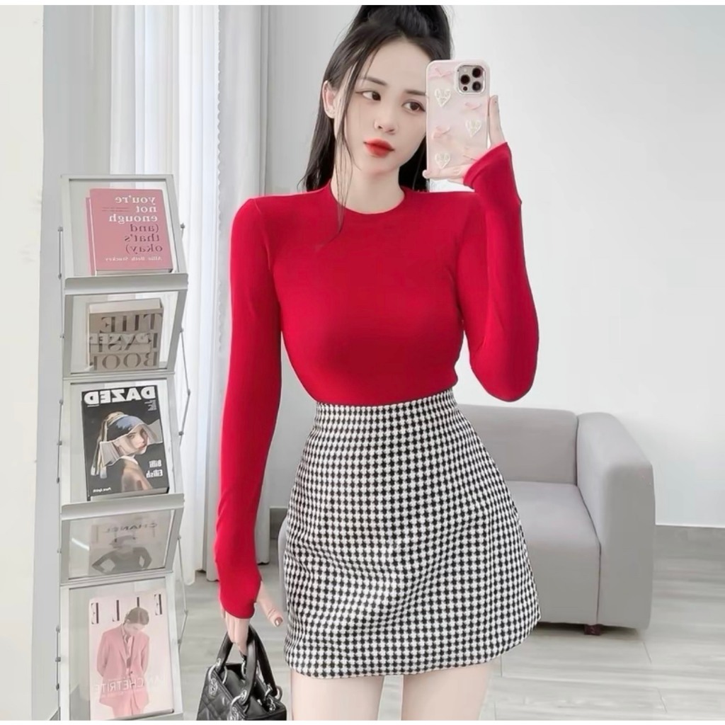 Áo Thun Nhũ Bigize Tay Dài ESHOP MS025 Áo Kiểu Nữ Kim Tuyến Nhũ Dài Tay Xoắn Ngực Ôm Body Sang Chảnh