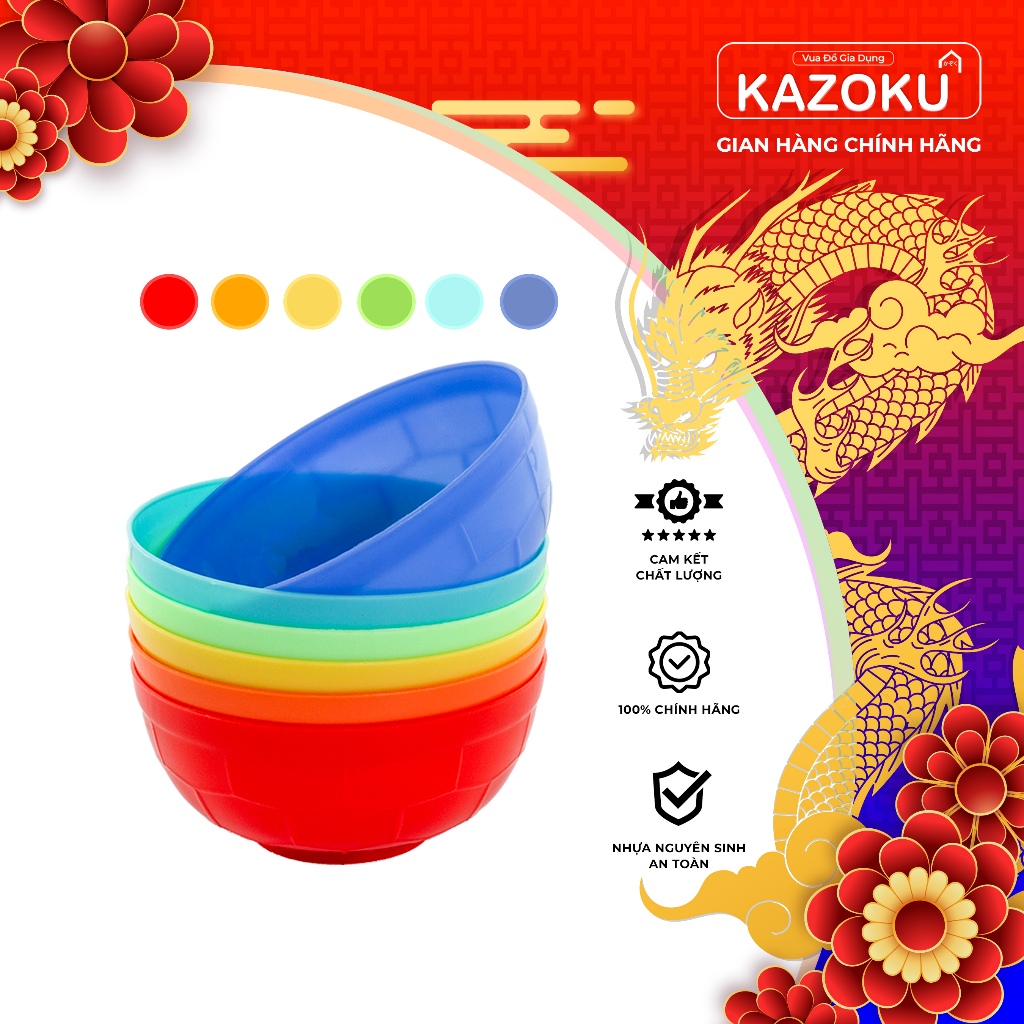 Bộ Chén Bát Nhựa Đựng Thức Ăn - Bộ Dụng Cụ Nhựa Ăn Dặm Siêu Rẻ - Gia dụng Kazoku - [CT]