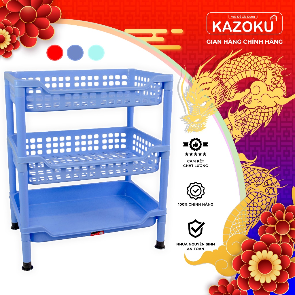 Kệ Chén LỚN, Kệ Bát Đĩa (Bao Gồm Mâm) - 52.5cm x 34.5cm - [KT] - Vua Đò Gia Dụng Kazoku