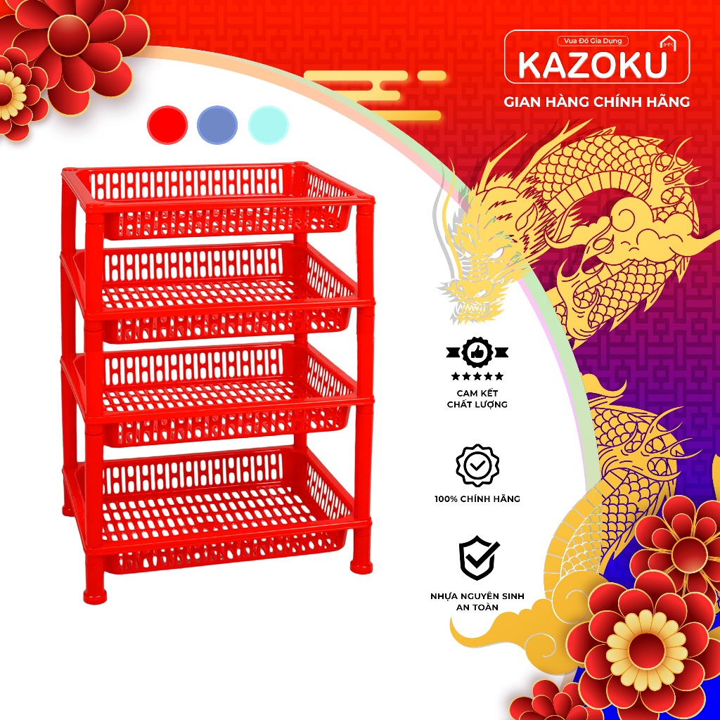 Kệ Để Đồ Mini 4 Tầng Nhựa Kazuko - 40cm x 28cm - [KX]  - AN TOÀN CHO SỨC KHỎE