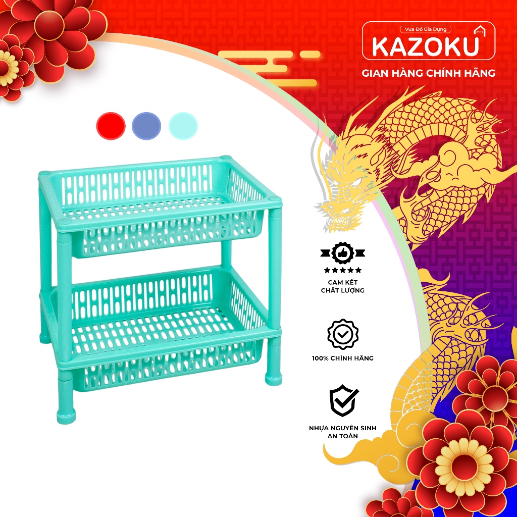 Kệ Để Đồ Mini Đa Năng 2 Tầng Nhựa Kazuko - 40cm x 28cm - [KX]  - AN TOÀN CHO SỨC KHỎE