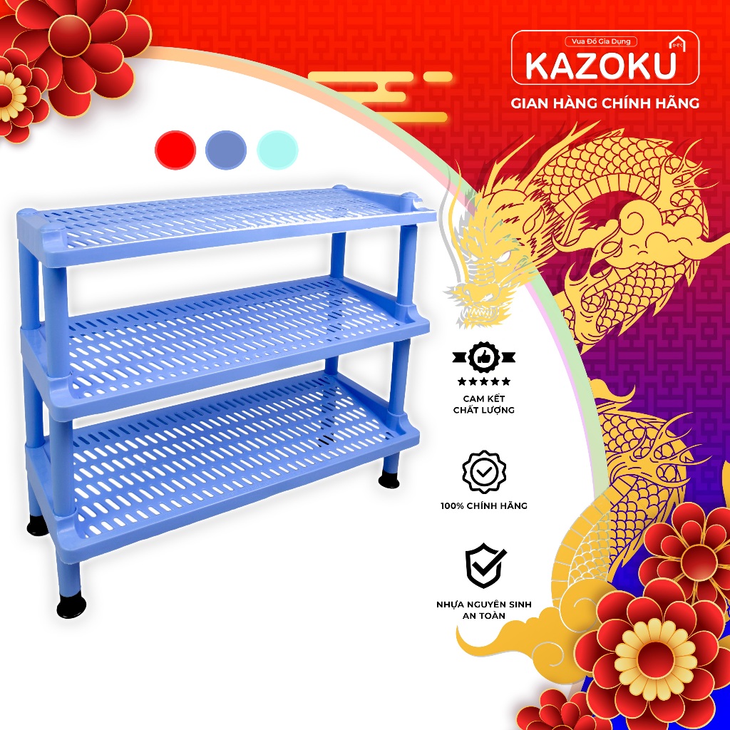 Kệ Dép Đại Nhựa Nam Dương - 64cm x 26cm - 2 Tầng/ 3 Tầng/ 4 Tầng - [KDD]