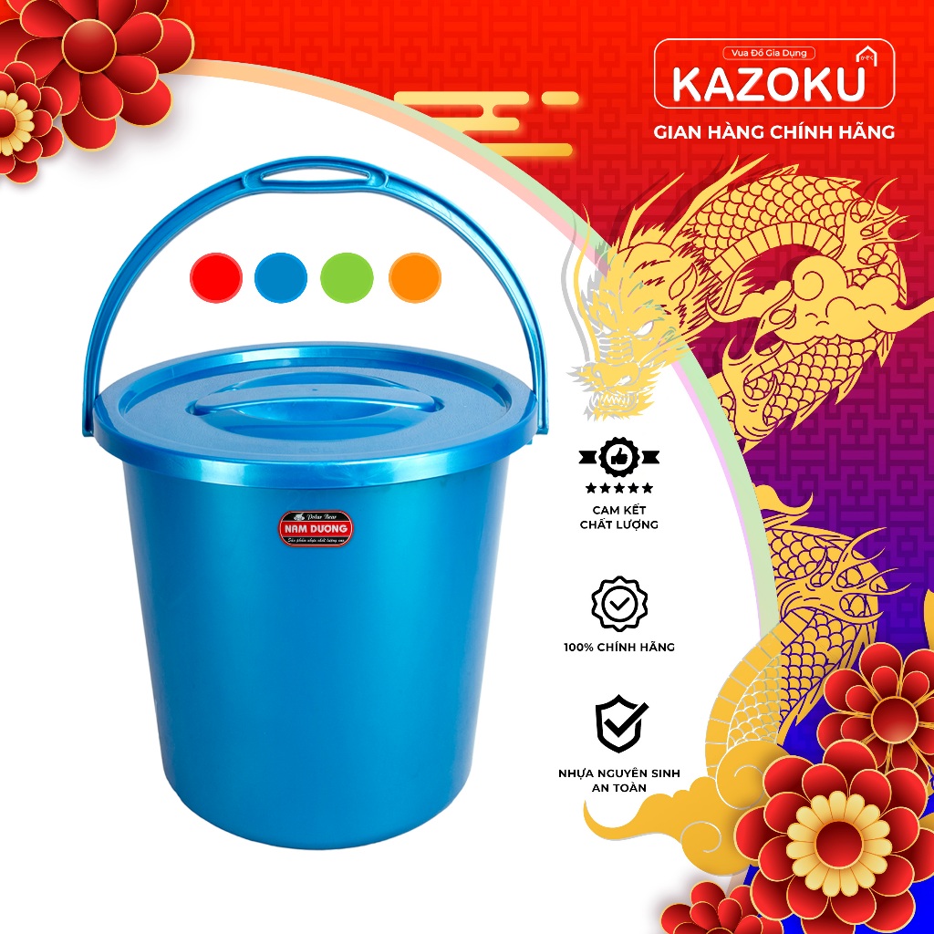 Xô Nhựa, Xô Nước  - 10L/12L/14L- Nhựa Nam Dương  - Vua Đồ Gia Dụng Kazoku [XKM]