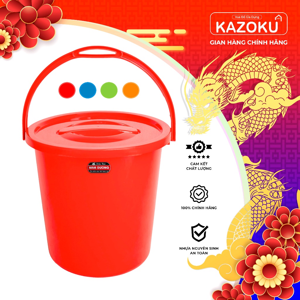 Xô Nhựa, Xô Nước (16L/ 18L/ 20L) - Nhựa Nam Dương - [XNM] - Vua đồ gia dụng Kazoku