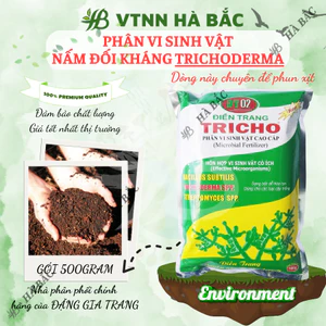 Phân vi sinh Điền trang Trichoderma (Gói 500gram) dạng bột hòa tan - Có thể bón gốc, phun xịt và ủ phân, phòng nấm bệnh