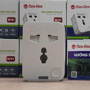 Ổ cắm wifi Rạng Đông - Ổ cắm thông minh kết nối wifi điều khiển từ xa và hẹn giờ bật tắt theo ý muốn