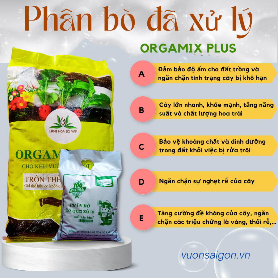 Phân bò Orgamix đã xử lý, ủ hoai mục 3