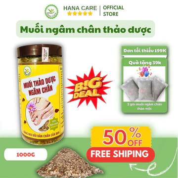 MUỐI NGÂM CHÂN THẢO DƯỢC HANA CARE - THẢO DƯỢC NGÂM CHÂN THƯ GIÃN NGỦ NGON SPA 1000G