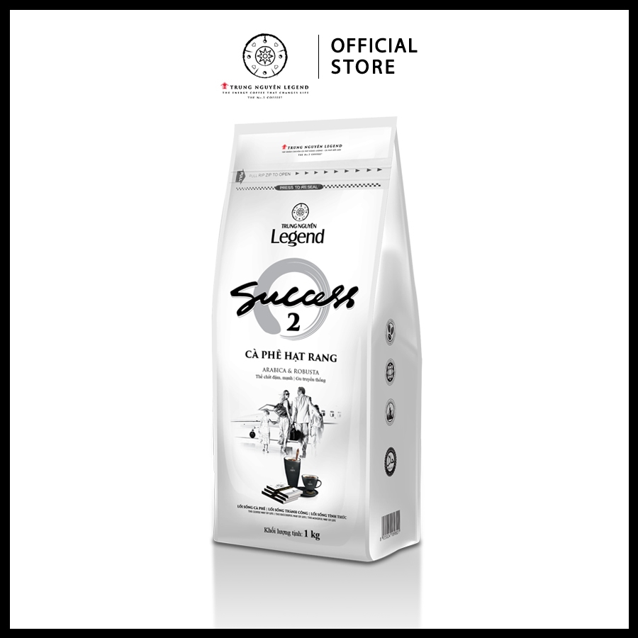 Trung Nguyên Legend – Cà phê hạt rang Success 2 – Bịch 1kg