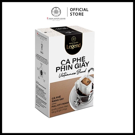 Trung Nguyên Legend - Cà phê phin giấy Vietnamese Blend - Hộp 10 gói x 10gr (cà phê đen không đường)