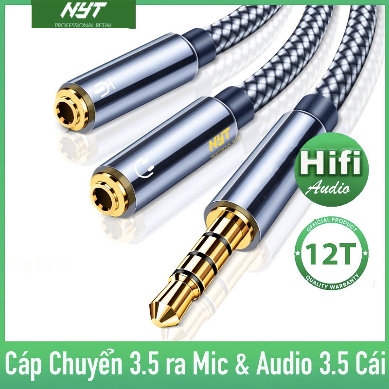 Jack Chuyển 3.5mm Male Sang Mic Và Tai Nghe Female Hifi Audio NYT CD103 Shopee Việt Nam
