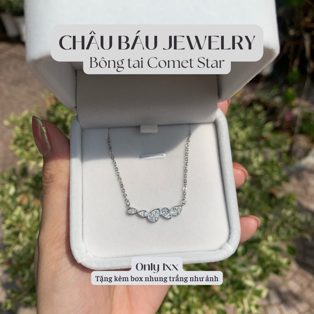 [Ảnh/Clip thật] Dây chuyền đính đá viên, chất liệu bạc S925