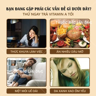5 - 10 Set trà tối vitamin A bổ máu ích huyết (Hắc kỳ tử, hoa hồng, bạch linh, táo đỏ, dâu tằm, bách hợp) - Lãn Ông
