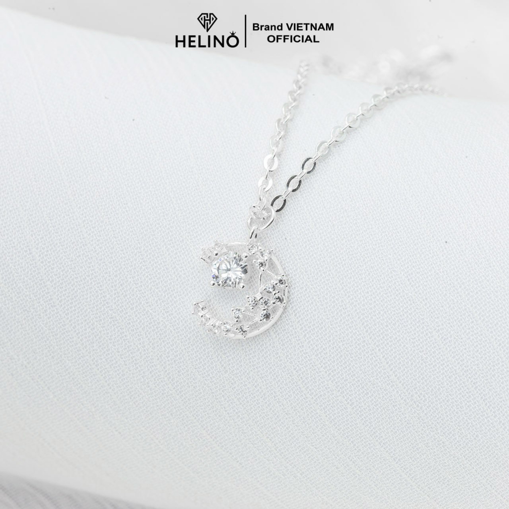 Ảnh Dây chuyền bạc nữ HELINO mặt trăng khuyết đính đá C15 1