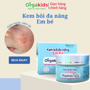 Kem bôi đa năng CẬN DATE cho bé Orgakids giảm ngứa nhanh, dịu mẩn đỏ lành vết trầy xước, làm mềm da trẻ nhỏ - lọ 30g