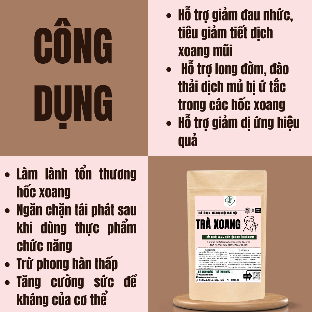 Trà Hỗ Trợ Xoang Mũi Bội Lan Đường - Thông Mũi Dễ Thở, Dứt Điểm Sổ Mũi Xoang Cấp Và Mãn Tính