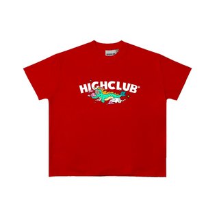 Áo thun HAPPY DRAGON tay lỡ cổ tròn HIGHCLUB unisex - ĐEN/TRẮNG/ĐỎ