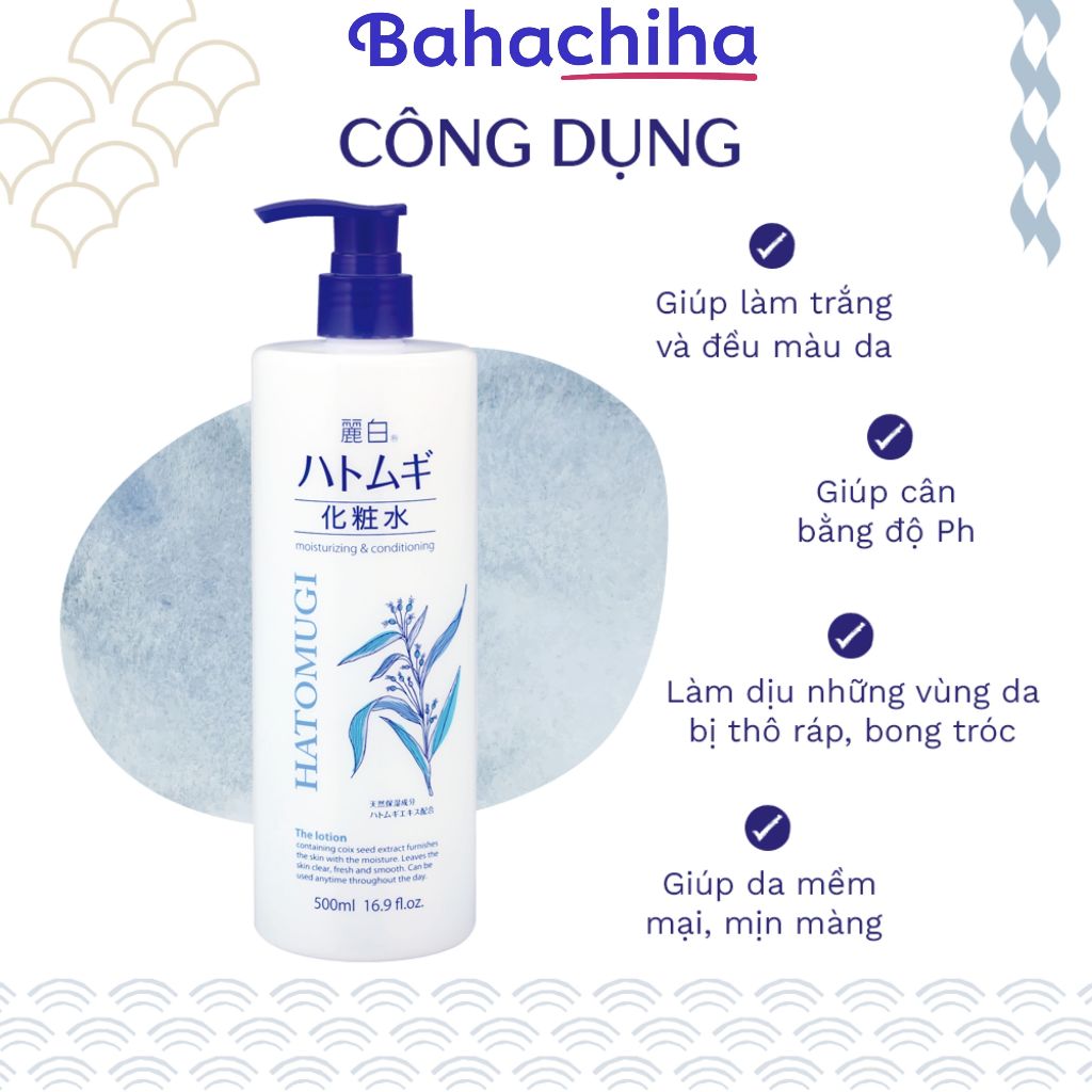 Ảnh Nước hoa hồng trắng da Reihaku Hatomugi dưỡng ẩm chiết xuất tự nhiên lành tính cho mọi loại da Nhật Bản - Bahachiha 2