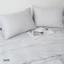 Bộ chăn ga gối 5 món Lụa Tencel Jacquard vân gấm Sen Đá Home Bedding cao cấp, Set drap giường nệm 1m6 1m8