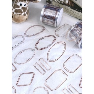 Băng keo sticker chiết JR trang trí junk journal phong cách vintage cổ điển