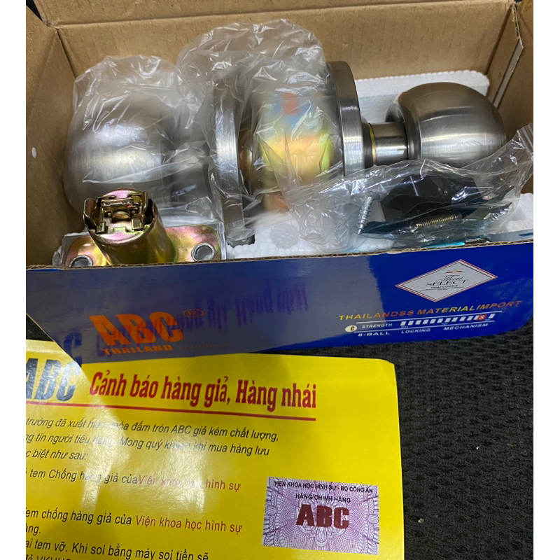 KHOÁ TAY NẮM TRÒN INOX ACB CHÍNH HÃNG THÁI LAN, KHOÁ QUẢ ĐẤM ABC ...