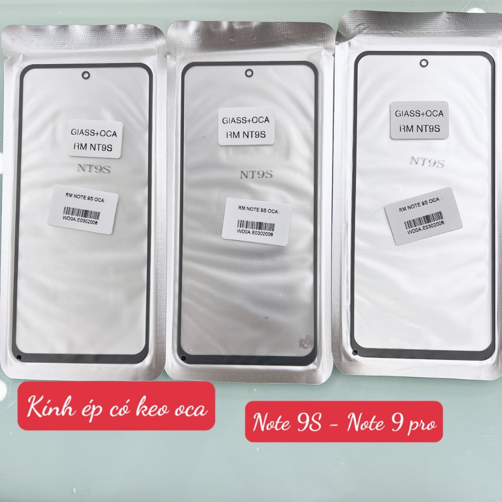 RM NOTE 9S - Kính ép màn hình có keo oca xiaomi redmi note 9s - kính ép ...