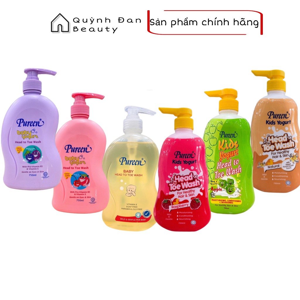 Sữa Tắm Gội Toàn Thân Cho Bé 2 IN 1 Pureen 750ml