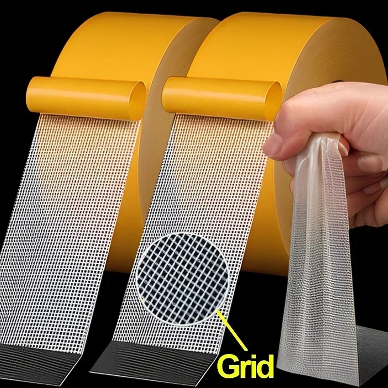 Băng keo SỢI THỦY TINH 2 mặt siêu bền - băng keo lưới 2 mặt dán thảm