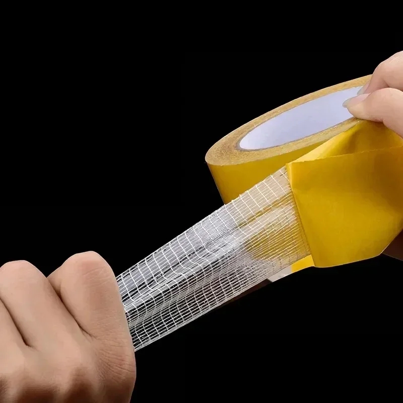 Băng keo SỢI THỦY TINH 2 mặt siêu bền - băng keo lưới 2 mặt dán thảm