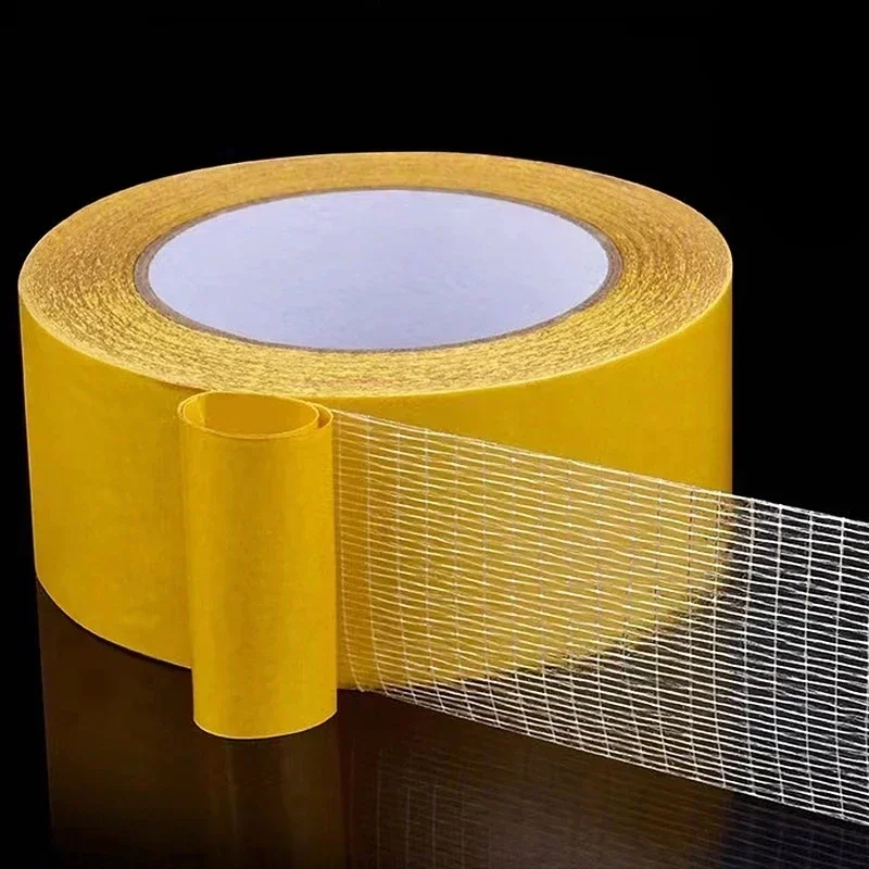 Băng keo SỢI THỦY TINH 2 mặt siêu bền - băng keo lưới 2 mặt dán thảm