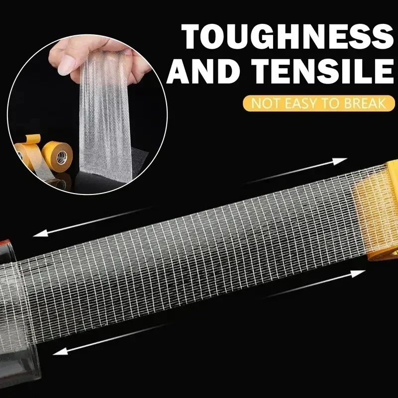 Băng keo SỢI THỦY TINH 2 mặt siêu bền - băng keo lưới 2 mặt dán thảm