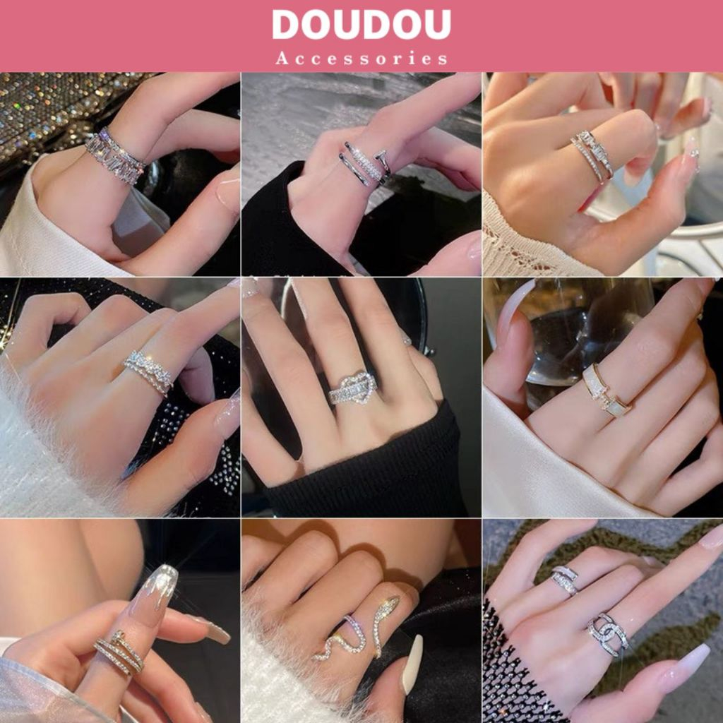 Women's 925 Silver Ring, adjustable by Tiệm Trang Sức DouDou