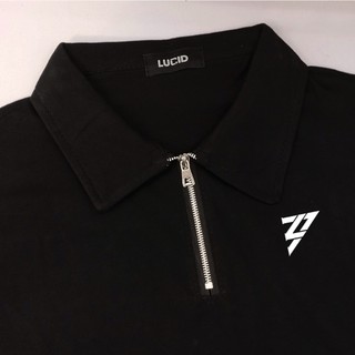 Áo Polo ZIP Local Brand Unisex LUCID LOGO Cao Cấp Nam Nữ Tay Lỡ From Rộng Chất Cotton