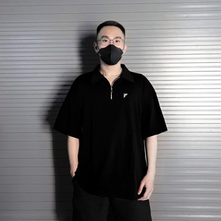 Áo Polo ZIP Local Brand Unisex LUCID LOGO Cao Cấp Nam Nữ Tay Lỡ From Rộng Chất Cotton