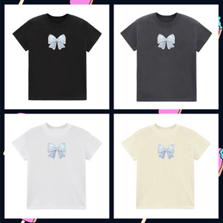 Áo thun Baby Tee in hình nơ Metalic dễ thương 100% Cotton 2 chiều