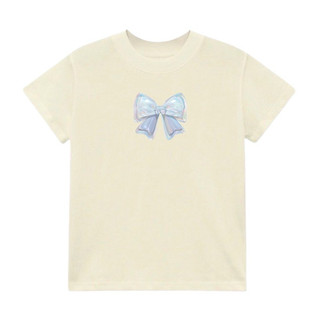 Áo thun Baby Tee in hình nơ Metalic dễ thương 100% Cotton 2 chiều
