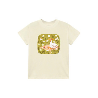 Áo Baby Tee in hình vịt cắm trại 100% Cotton 2 chiều 240Gsm