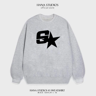 Áo Sweater Nam Nữ Form Rộng Nỉ Bông Cotton Unisex, Áo Khoác Hoodie Basic Oversize Hàn Trung Trend Đông 2023 - S Star