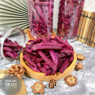 THUYTIENFOOD Khoai Tím Cọng Sấy Giòn – Snack Ăn Vặt Tự Nhiên – Túi 200gr/400gr – Giòn Ngon Bổ Dưỡng