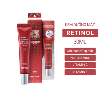 Kem dưỡng mắt Pretty Skin 30ml, kem mắt Retinol, giảm mờ thâm quầng mắt Prettyskin, cải thiện nếp nhăn