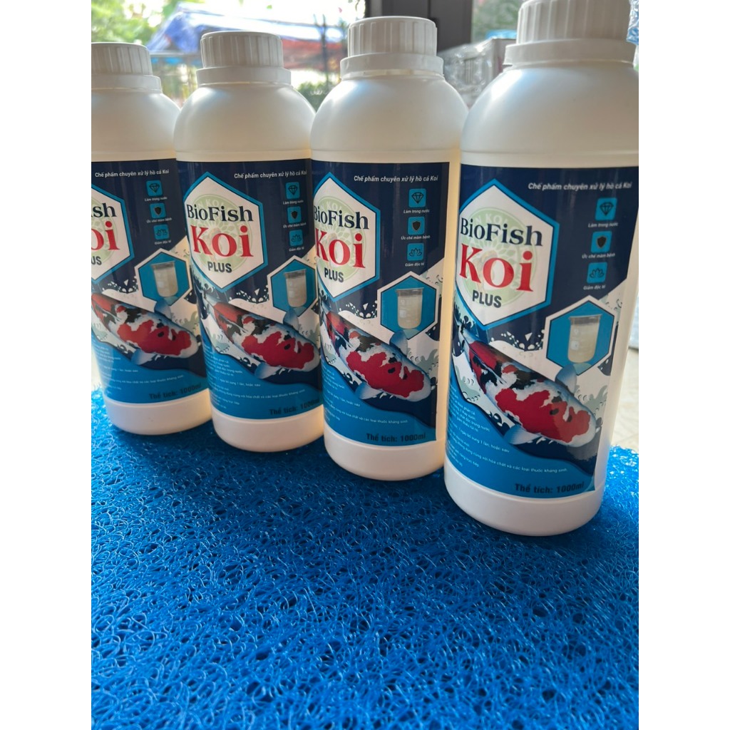 Chế phẩ sinh học BIOFISH KOI PLUS chai 1 lít ,men xử lý nước bể cảnh, hồ KOI.