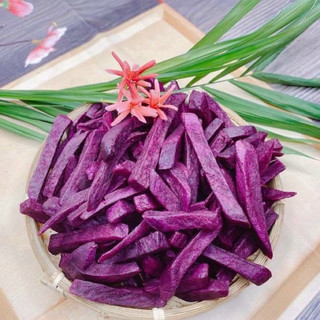 THUYTIENFOOD Khoai Tím Cọng Sấy Giòn – Snack Ăn Vặt Tự Nhiên – Túi 200gr/400gr – Giòn Ngon Bổ Dưỡng