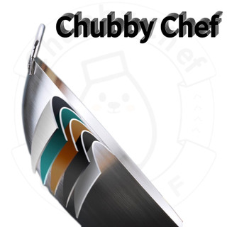 Chảo inox sâu lòng cán gỗ/cán inox Chubby Chef - Hàng chính hãng inox cao cấp đường kính 30-45cm