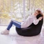 Ghế lười hạt xốp Ghế sofa lười 3II HOME chống thấm hình giọt nước sử dụng cho cả trong và ngoài trời
