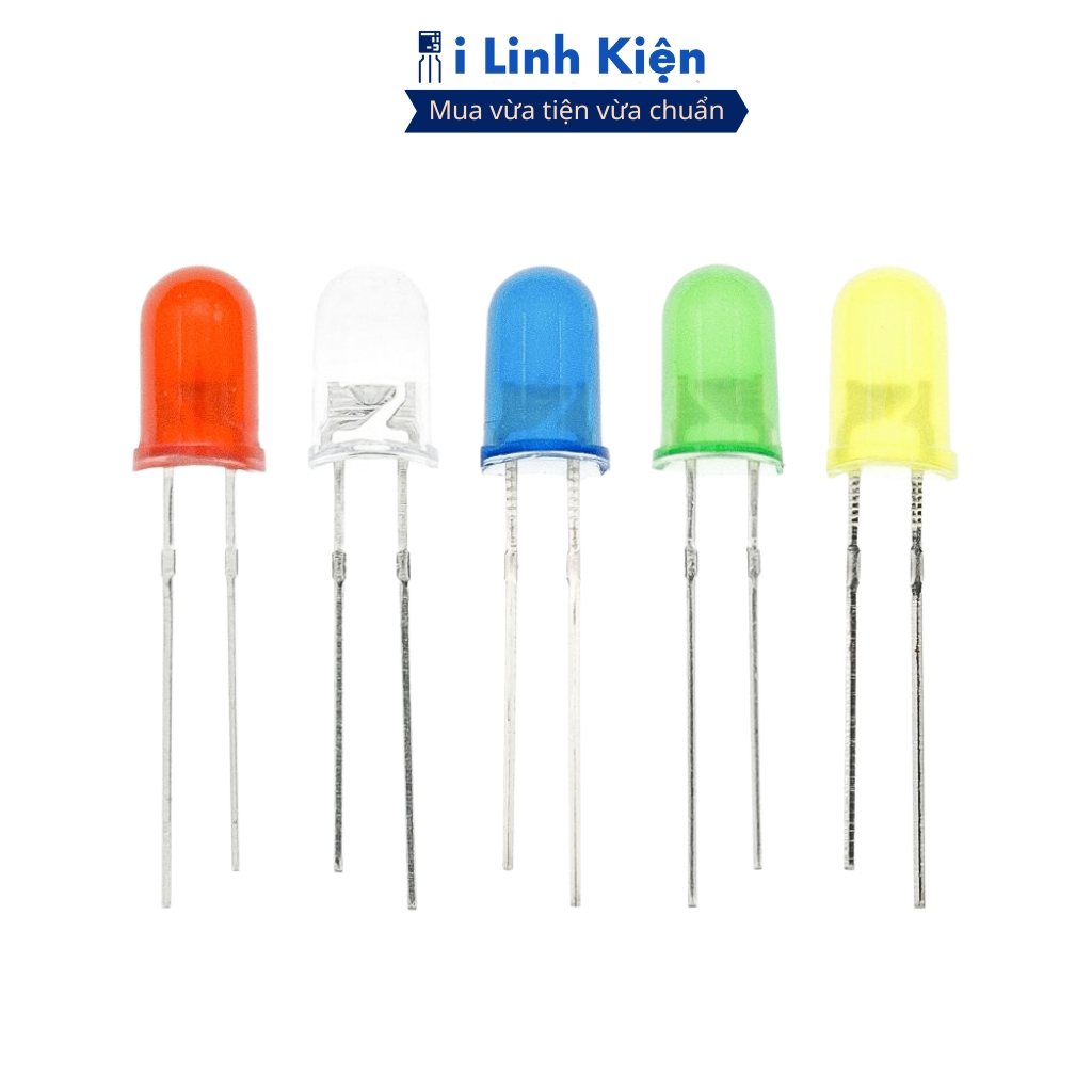 LED 5mm đủ các màu, đa dạng mẫu mã túi 50 con chính hãng ilinhkien