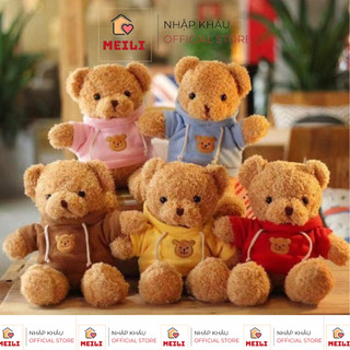 ( TẶNG QUÀ ĐÈN NGỦ CẮM )Gấu Bông Teddy Lông Xù Áo Gấu, Vải Mềm Mịn Nhập Khẩu, Quà tặng đáng yêu MEILI STORE